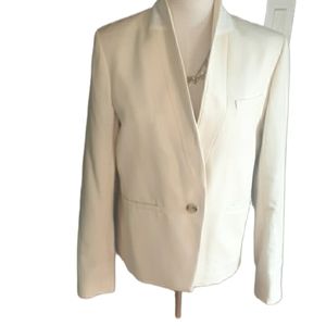 J.crew cream off white preppy career blazer jacket size 10